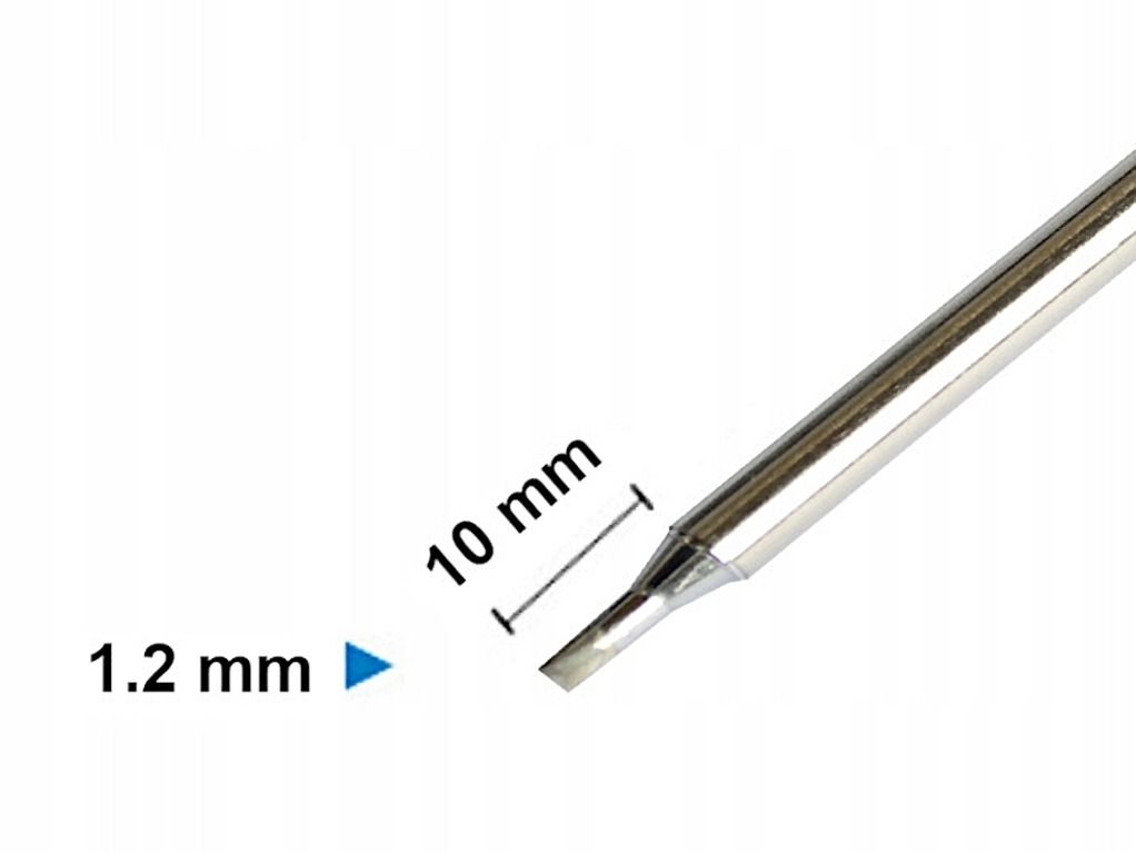 Grot lutowniczy z wbudowaną grzałką T12-1.2D płaski 1,2mm 