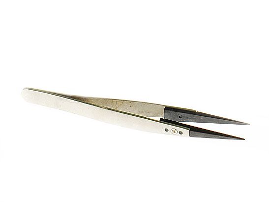 Pęseta antystatyczna  prosta z wymniennymi końcówkami CT-2043G