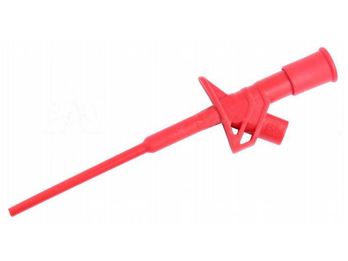 Chwytak elastyczny gniazdo 4mm CH169-R 10A CAT III 1000V