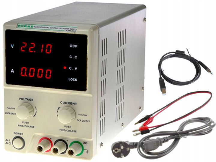 Zasilacz laboratoryjny KORAD KD6005P 60V 5A  komunikacja z PC