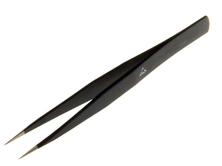 Pęseta precyzyjna  stalowa ostra ESD12
