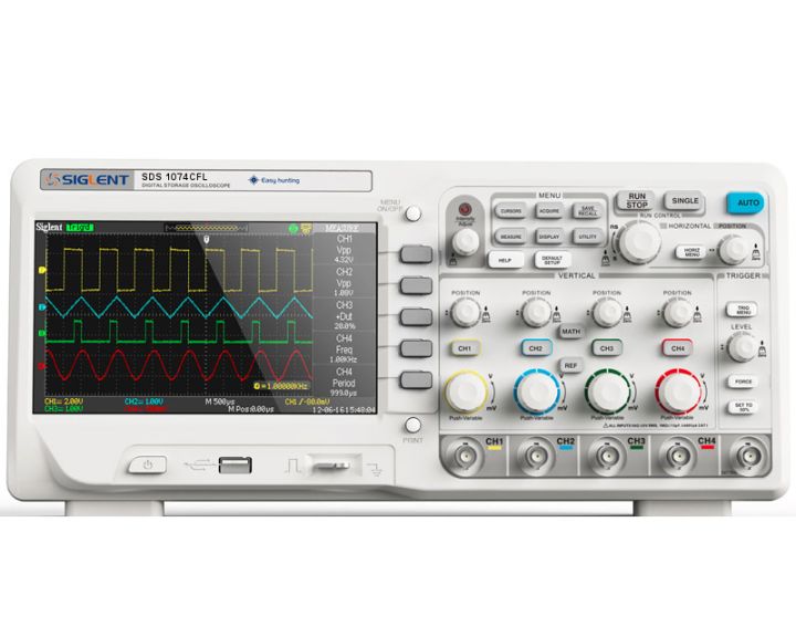 Oscyloskop cyfrowy Siglent SDS1074CFL 70MHz 4 kanały ekran 7"