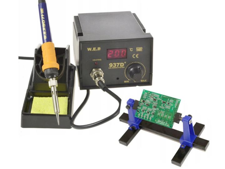 Stacja lutownicza WEP 937D+ +Uchwyt montaż PCB